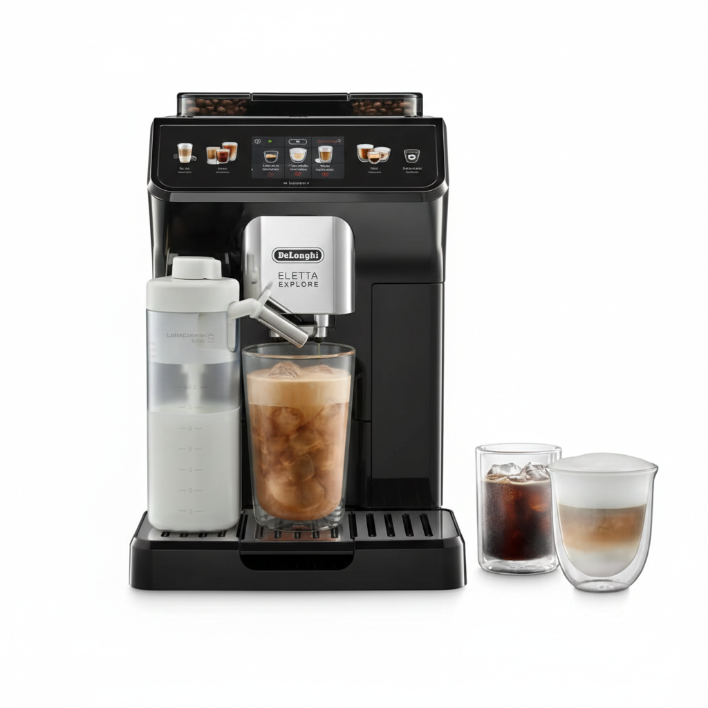 Ekspres DELONGHI Eletta Explore ECAM450.55.G (spienianie mleka na ciepło i zimno)